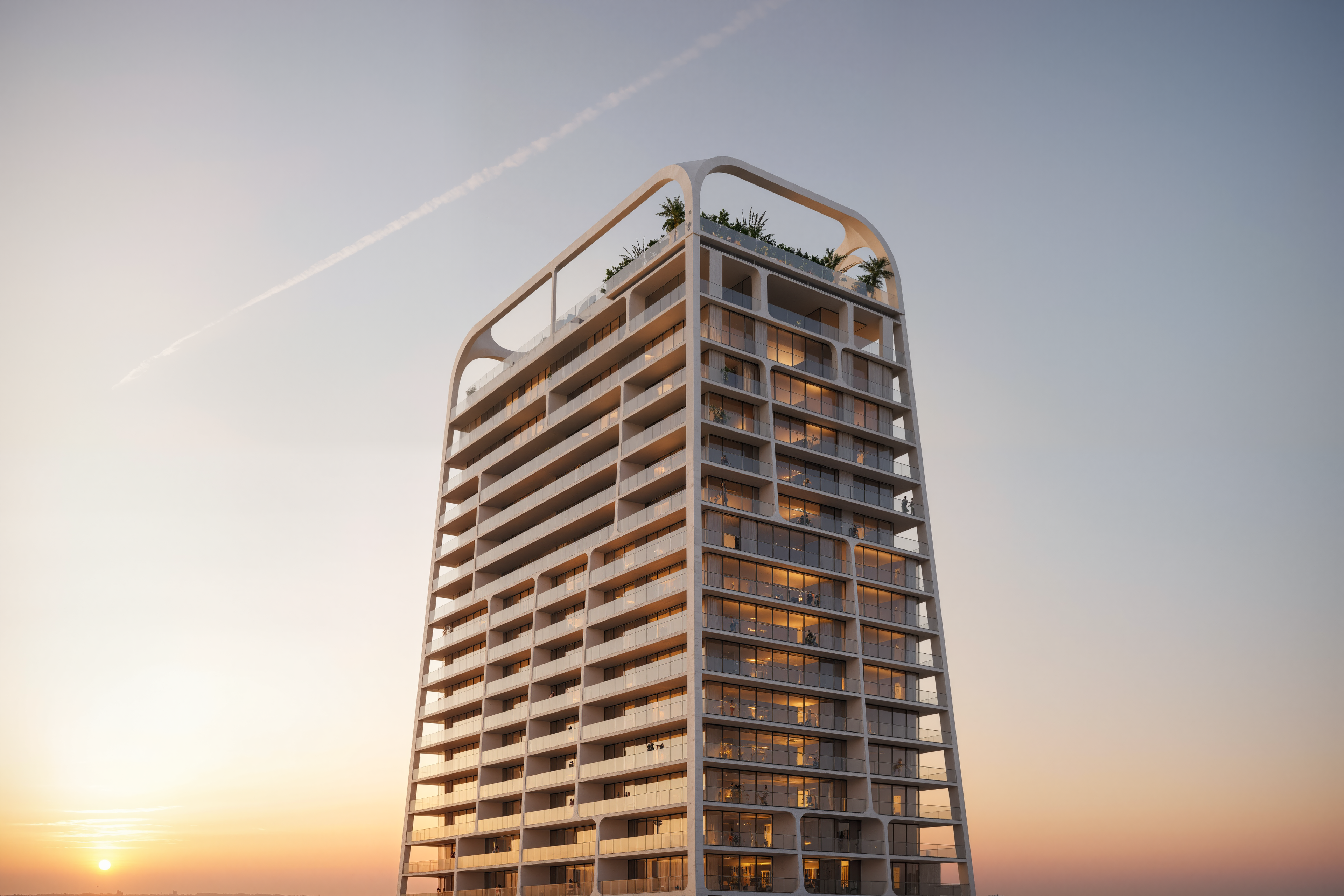 NeVo Tower Sunset View